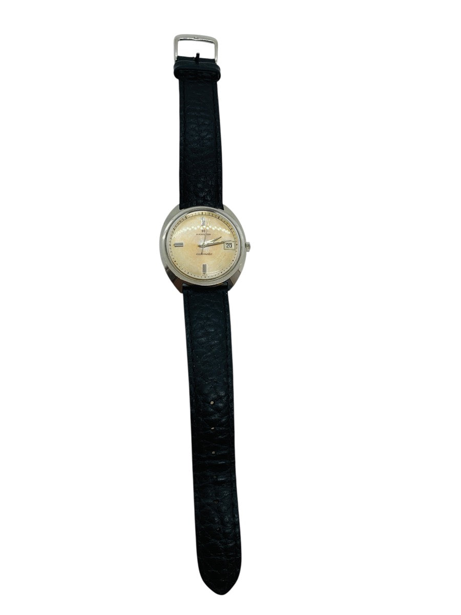 Vintage Hamilton Dateline Automatic Watch 38mm Champaigne Face 17mm Lug 6.5in