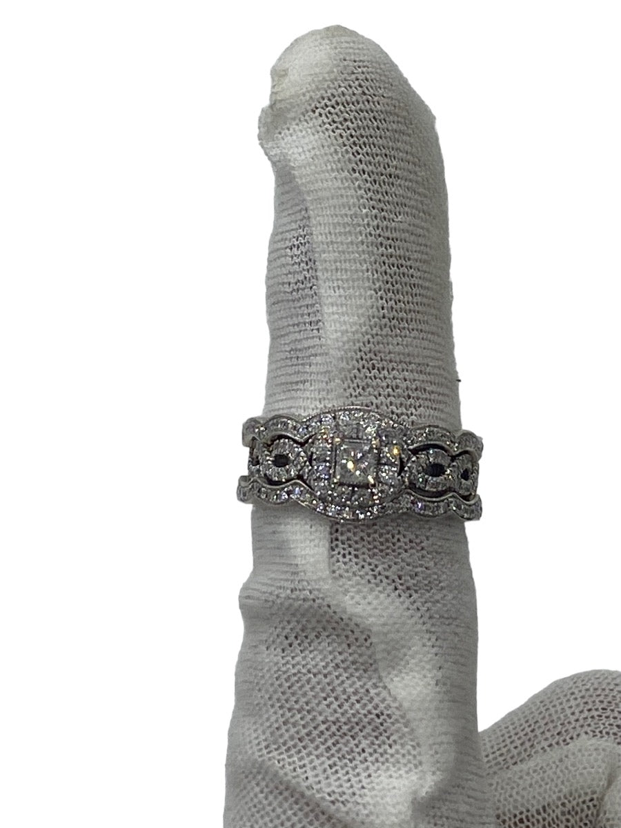 14K White Gold Lady's 3Set Engagement Diamond Ring 1.47 CTW Size 8.5