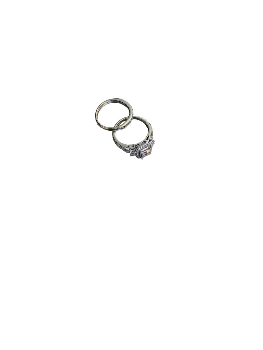 10K White Gold Lady's Engagement Ring 1.95 CTW/ 5.8g/Size 8.5