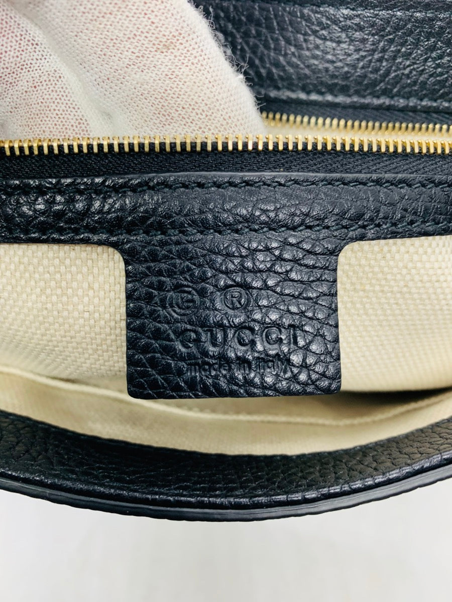 Gucci Disco Soho GG Black Chain Cross Body Handbag 536224