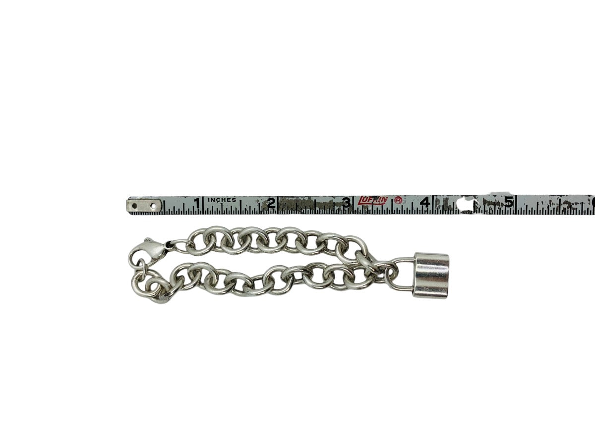 Tiffany & Co 1837 Padlock Rolo Chain Bracelet In Sterling Silver 7"