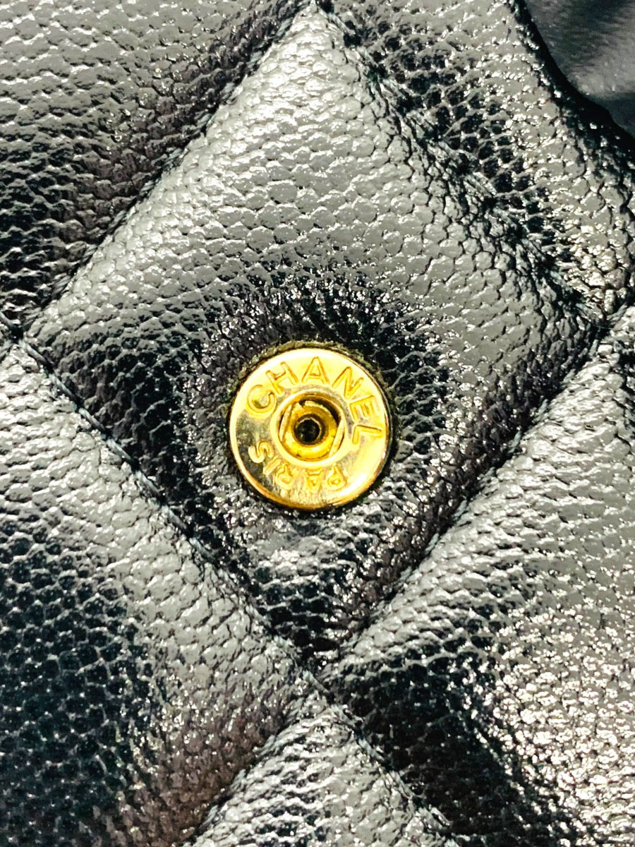 Chanel CC Matelasse Quilted Timeless Long Wallet Black