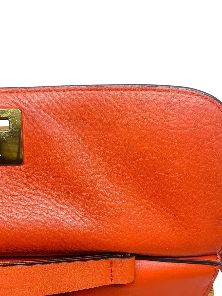 MCM Leather Crossbody Cognac In Viestos Detachable Strap