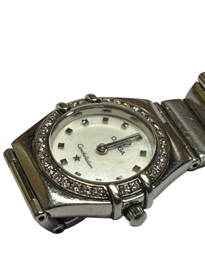 Omega Constellation “My Choice” Mini Ladies Watch SS MOP Quartz Diamonds