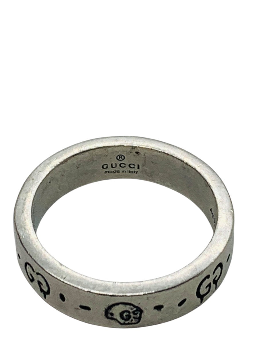 Gucci Ghost Skull Ring Sterling Silver .925 GG 6mm 8 Grams Made In Italy