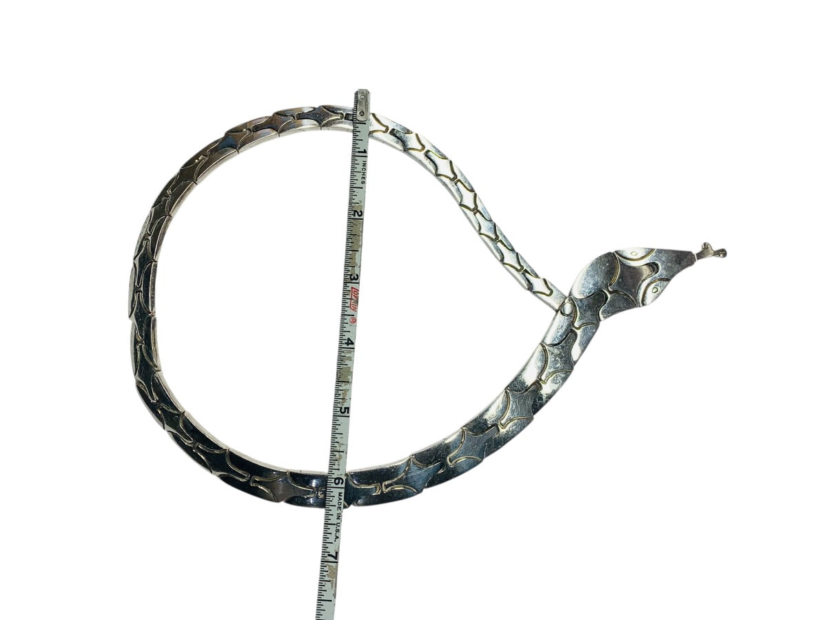 Mexican Sterling Silver .925 Snake Bracelet Mexico PF-79 90.6 Grams