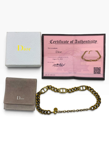 Chrisitan Dior 30 Montaigne Choker Yellow Necklace | Size 18 | 61.6g