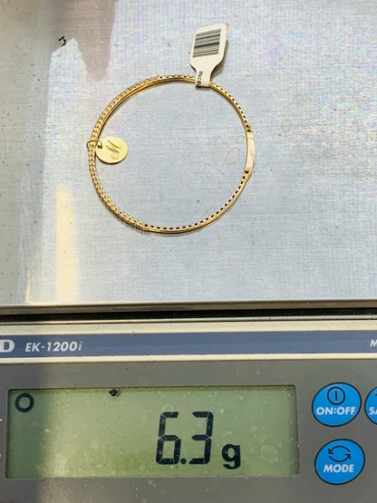 14K Rose Gold Round Diamond Bangle Bracelet | .40 TCW | Size 8 | 6.3g