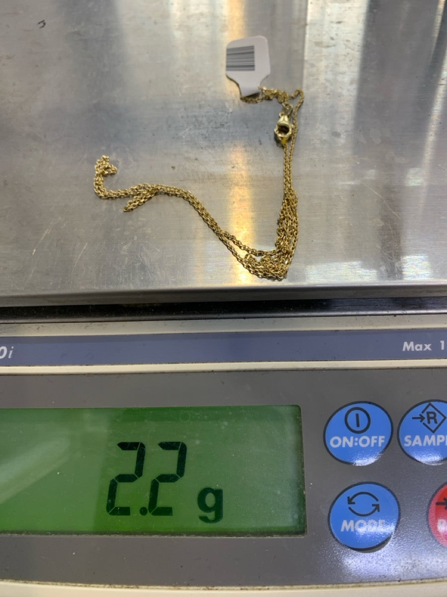 14K Yellow Gold Necklace | Size 18 | 2.2g