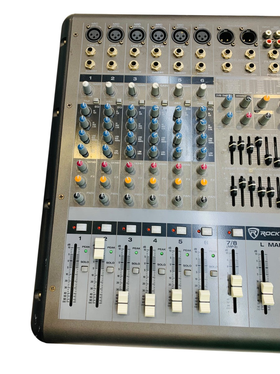 Rockville RPM870 8-Channel 6000w Powered Mixer, USB, Effects (Read)