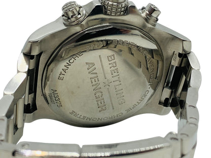 Breitling Super Avenger Chronograph A13375 48mm Black Dial Stainless Steel