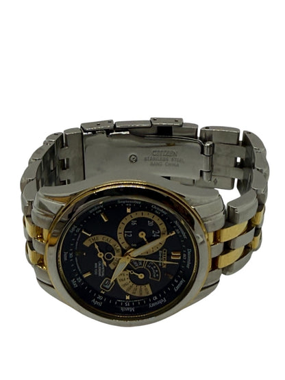 Citizen Black Dial Men's Quartz Stainless Steel Watch 6329-S121493