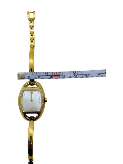 Movado Miri Ladies Diamond Gold Tone Quartz Watch Mother Of Pearl
