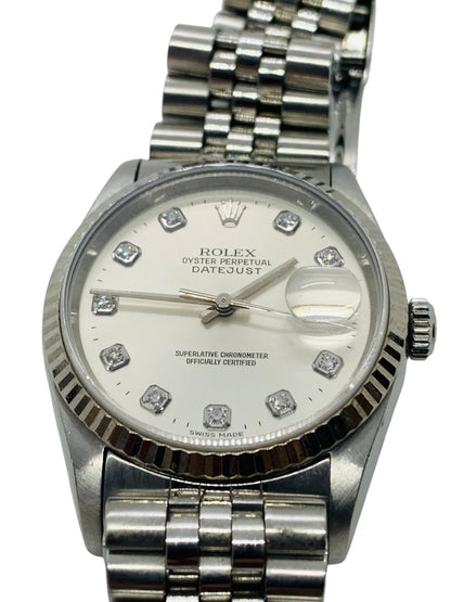 Rolex Datejust 16234 Automatic Staineless Steel Diamond Dial Watch