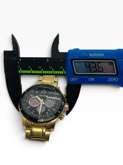 Citizen B620-S109469 Mechanical Automatic Watch 43.6mm Black Dial Gold