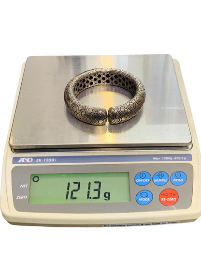 John Hardy Naga Collection Sterling Silver Flexible Cuff Bracelet 7"