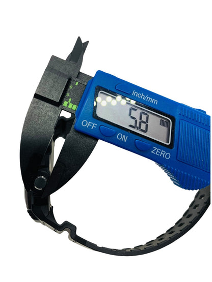 Casio 3484 Digital Watch 46.5mm Black Rubber Band 5.8mm Lug fits 7.5in