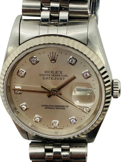 Rolex Datejust 16234 Automatic Staineless Steel Diamond Dial Watch
