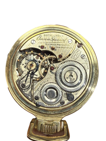 Vintage Illinoise Pocket Watch 10K Gold Filled Wind-Up Open Face 1920s