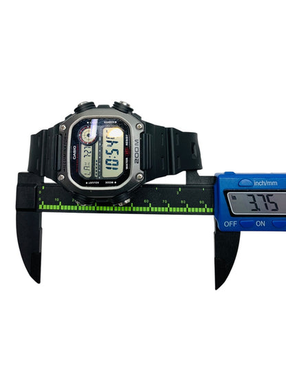 Casio 3484 Digital Watch 46.5mm Black Rubber Band 5.8mm Lug fits 7.5in