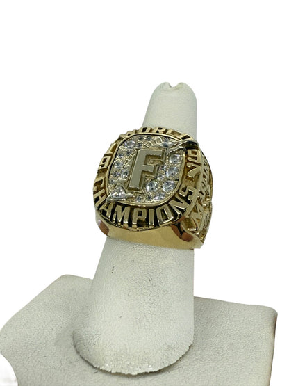 1997 10K Yellow Gold Florida Marlins World Series Champions Staff Ring -Torres