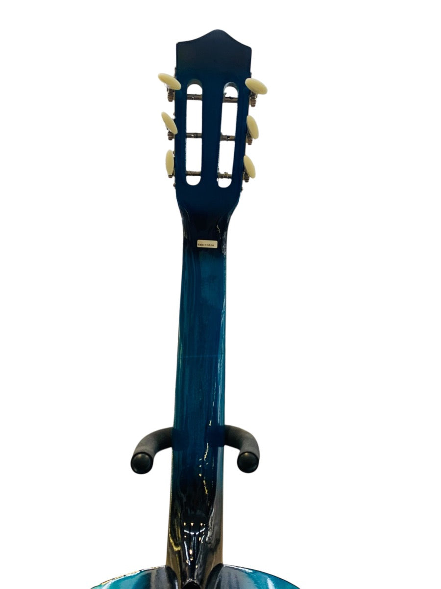 Zeny 38in Beginner Acoustic Guitar Blue/Black Sunburst