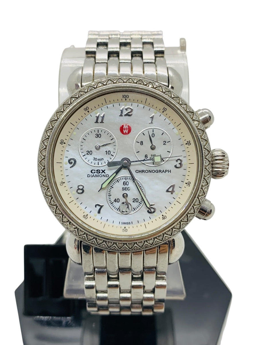 Michele Stainless Steel Band White Face Watch - Watch Only