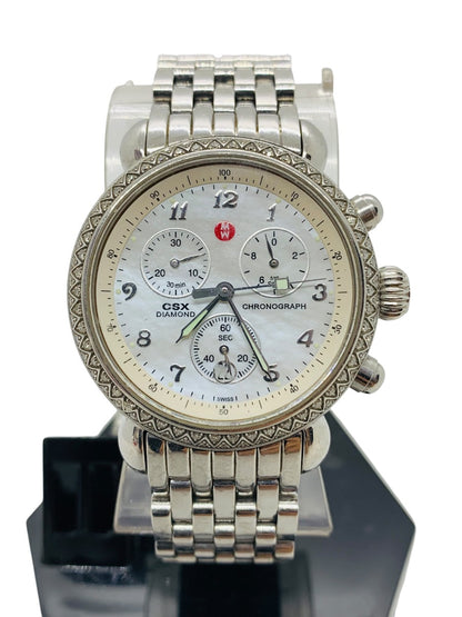 Michele Stainless Steel Band White Face Watch - Watch Only