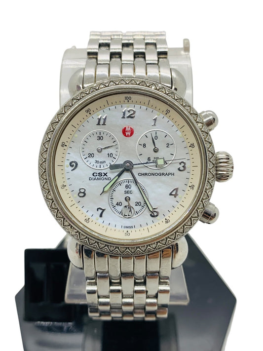 Michele Stainless Steel Band White Face Watch - Watch Only