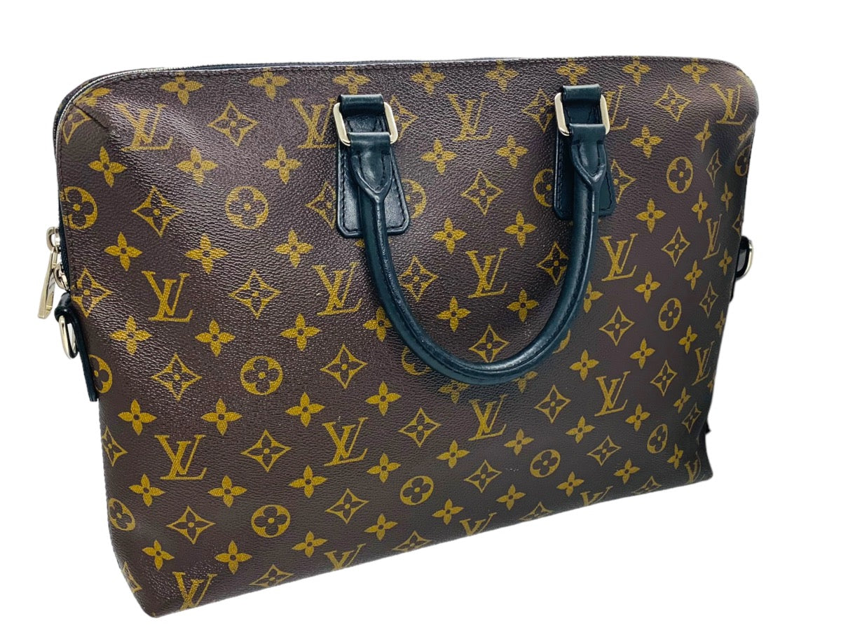 Louis Vuitton Monogram Macassar Porte Document Bag M40868 (READ)