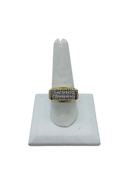 10K Yellow Gold Gentleman's Diamond Ring- 1.15 CTW 6.3 Gr/ Size 10