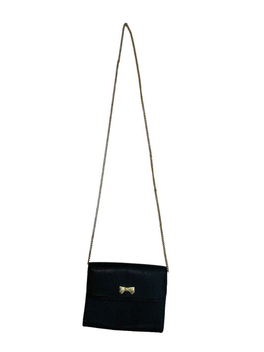 Nina Ricci Black Leather Gold Chain Lady's Cross Body