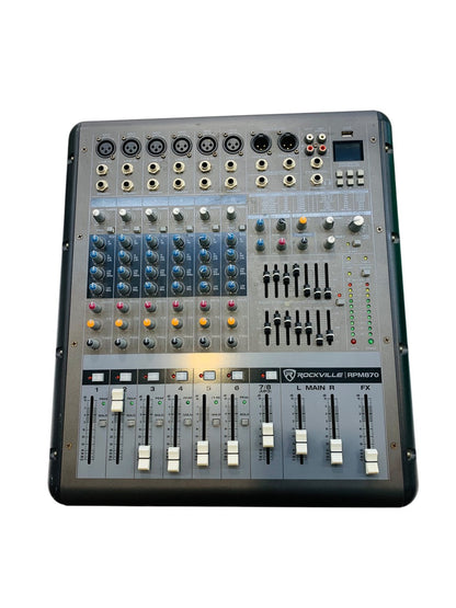 Rockville RPM870 8-Channel 6000w Powered Mixer, USB, Effects (Read)