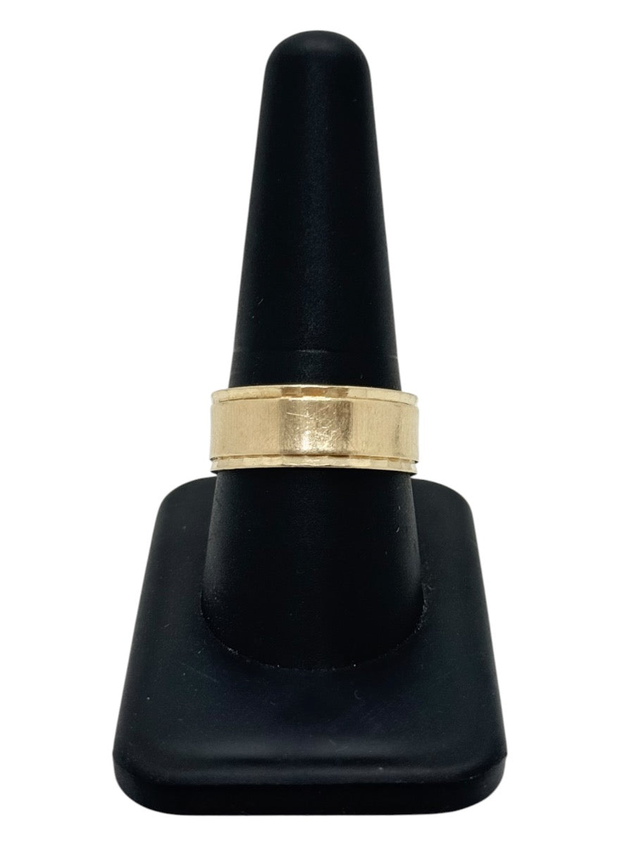 14K Yellow Gold Brushed Men's Band Ring | Size 9 | 5.5g