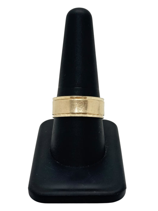 14K Yellow Gold Brushed Men's Band Ring | Size 9 | 5.5g