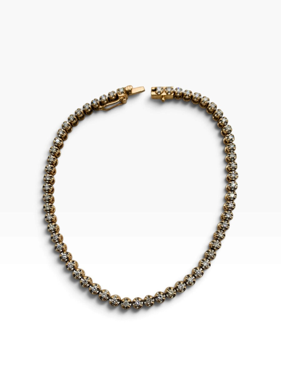 10K Rose-Gold Lady's Tennis Diamond Bracelet | .60 TCW | Size 7.5" | 7.5 Grams