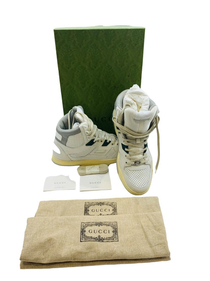 Gucci 765437 Interlocking G High-Cut Distressed Effect 401/2=7 U.S Men