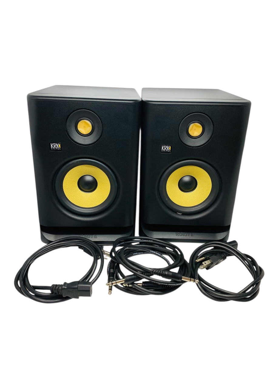 Pair Of KRK System Rokit 5 Active Studio Monitors Black - Gen 4