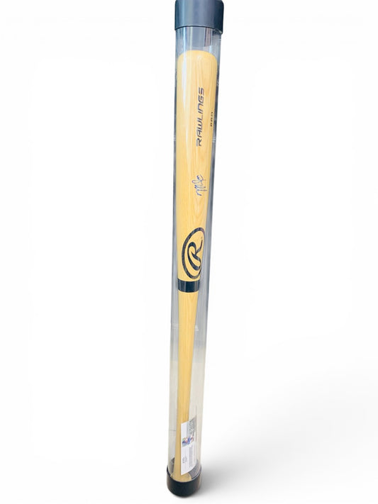Mike Trout Signed Rawlings Pro Baseball Bat Wood - Includes Case
