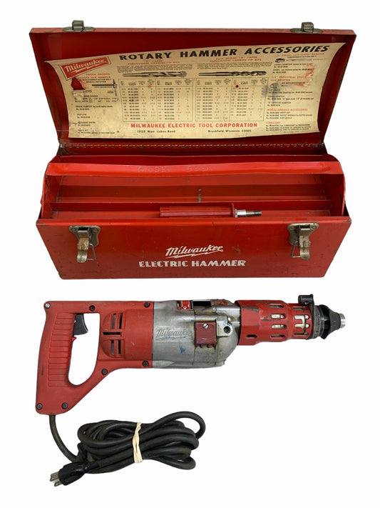Vintage Milwaukee Electric Rotary Hammer Drill Model 5351 (LOCAL ONLY)