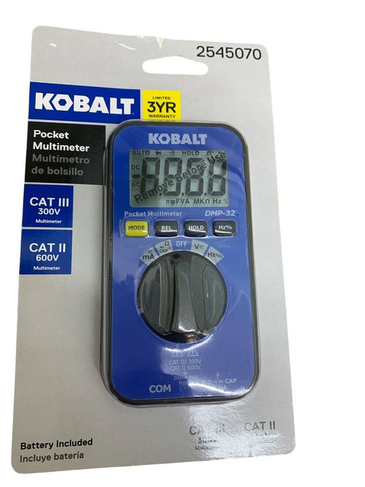 Kobalt Pocket Multimeter - 2545070 - Blue