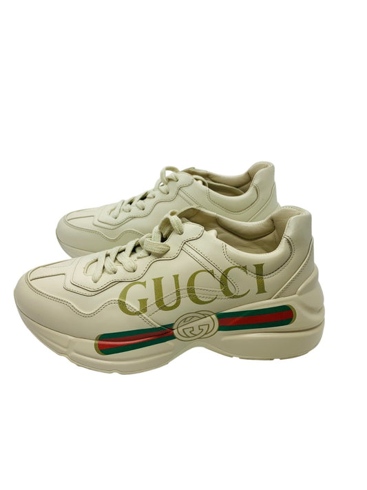 Gucci White Women's Rhyton Sneakers With Gucci Logo Size 37= 7 U.S