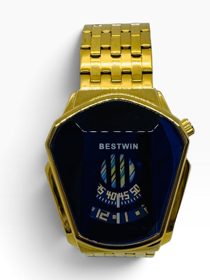 Bestwin 6615M Mechanical Automatic Watch 42mm Gold Stainless Steel