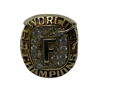 1997 10K Yellow Gold Florida Marlins World Series Champions Staff Ring -Torres