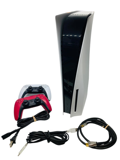 Sony CUH-1015A PlayStation 5 Disc Console White w/ 2 Controllers