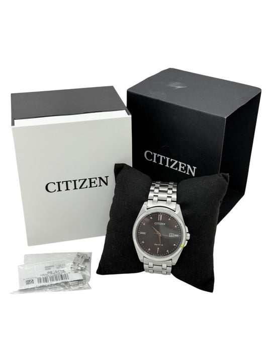Citizen Quartz Watch Men Eco-Drive E111-S070856 Stainless w/ Box
