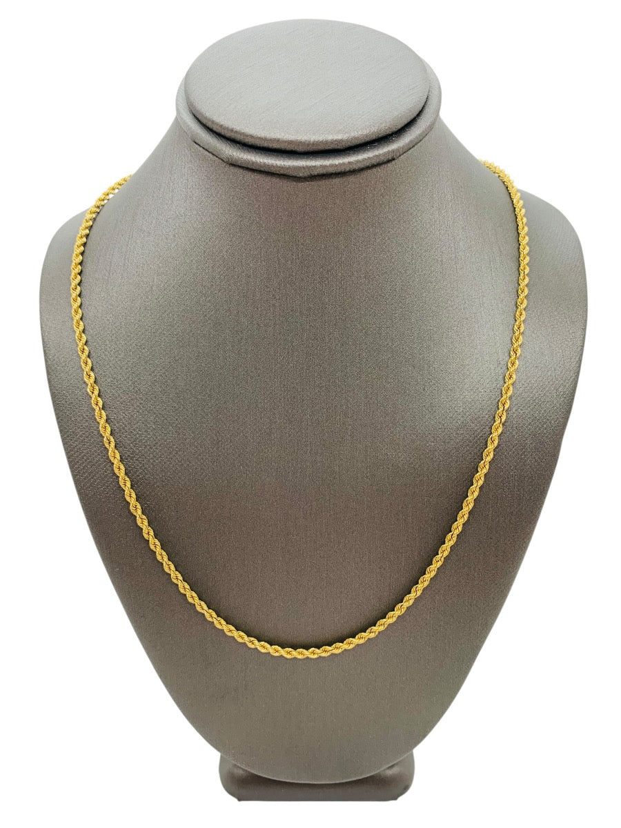 14K Yellow Gold Rope Chain | Size 18 | 8.7g