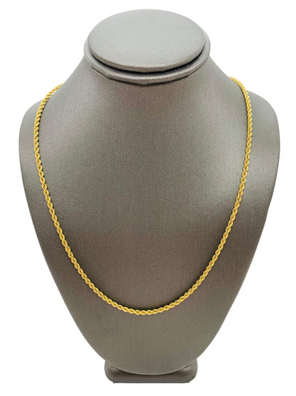 14K Yellow Gold Rope Chain | Size 18 | 8.7g