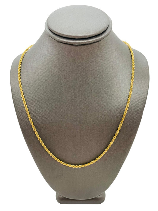 14K Yellow Gold Rope Chain | Size 18 | 8.7g