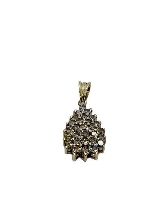 10K Yellow Gold Lady's Pendant With Diamonds 1.4 CTW/ 2.9g